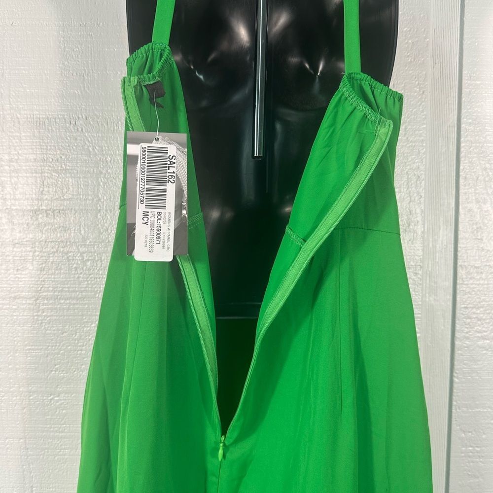 Misa Hylton for INC Green High Neck Spaghetti Strap Tiered Dress Size Small NWOT - Picture 10 of 10